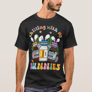 Camiseta Refrigerindo Com Meus Bunnies Icu B52 Med Surg Nur
