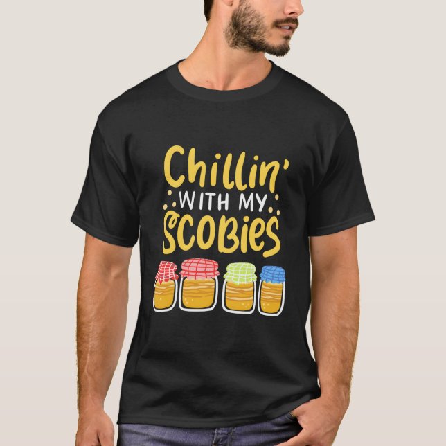 Camiseta Refrigerindo Com Meus Escoceses Hilarious Kombucha (Frente)