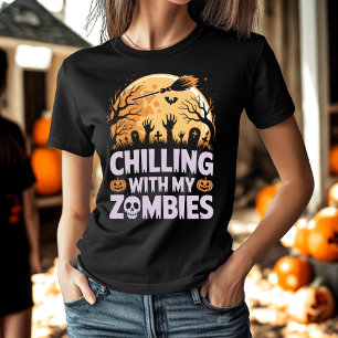 Camiseta Refrigerindo com meus zumbis assustadores Noite de