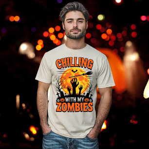 Camiseta Refrigerindo com meus zumbis assustadores Noite de