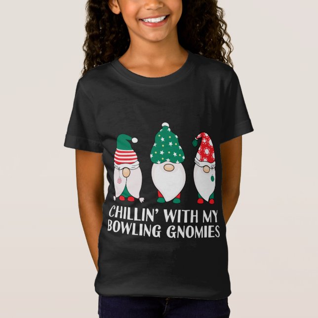Camiseta Refrigerindo Com Minha Boliche Gnomos PJ Engraçado (Frente)