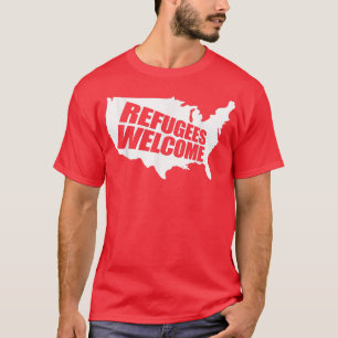 Camiseta Refugiados Bem-Vindo Estados Unidos Protesto Para 