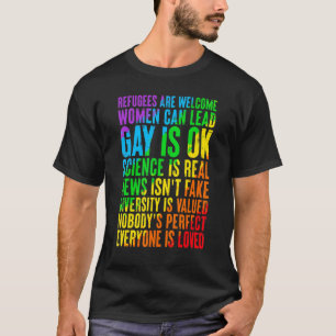 Camiseta Refugiados são bem-vindos Mulheres podem liderar o