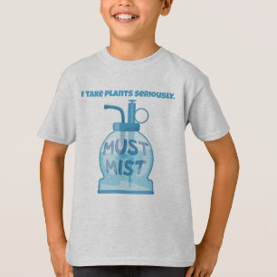 Camiseta Regador de plantas nebulizando vasos de plantas
