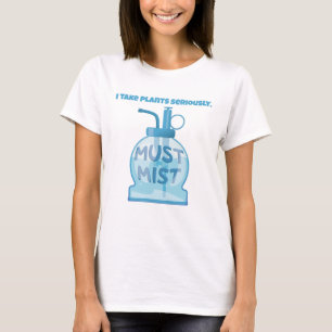 Camiseta Regador de plantas nebulizando vasos de plantas