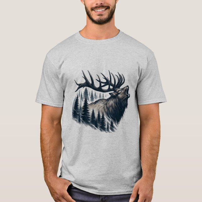 Camiseta Regal Elk, vida selvagem majestosa (Frente)