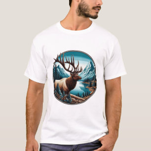 Camiseta Regal Elk, vida selvagem majestosa