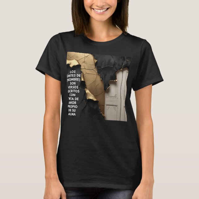 Camiseta Regalo(Nombre)Límites = Amor Propio en Mayúscula  (Frente)