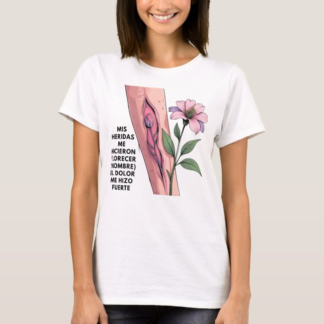 CAMISETA REGALO PERSONALIZADO PARA (NOMBRE) FUERZA BELLEZA (Frente)