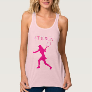 Camiseta regata de tênis sem manga Hit and run par