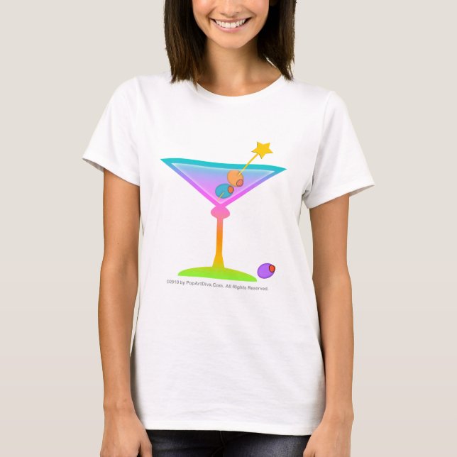 Camiseta Regata Espaguete - Martini Arco-Íris (Frente)