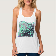 Camiseta Regata Flowy Gradient Gray Seafoam