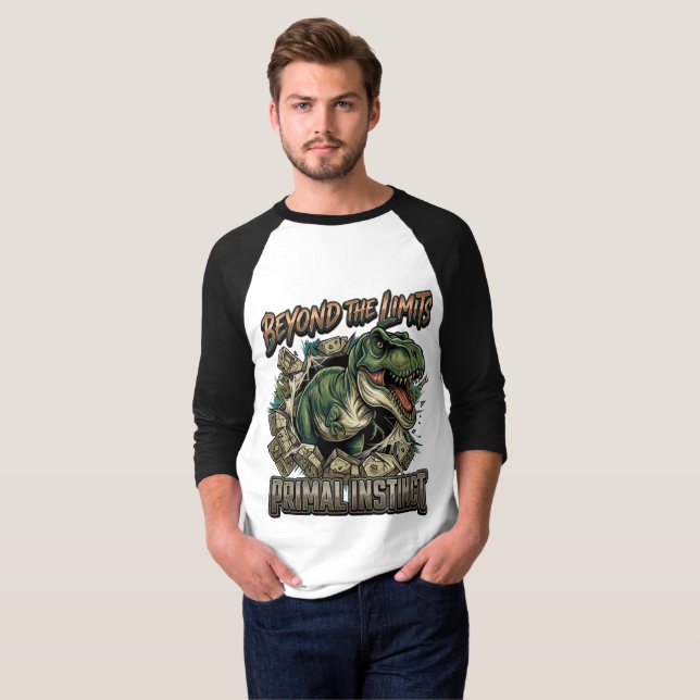 Camiseta Regata Primeval Neon Tiger Mangas Raglan (Frente Completa)
