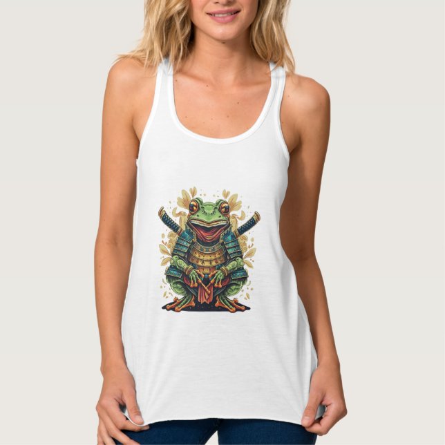 Camiseta Regata Samurai Frog Warrior Flowy (Frente)