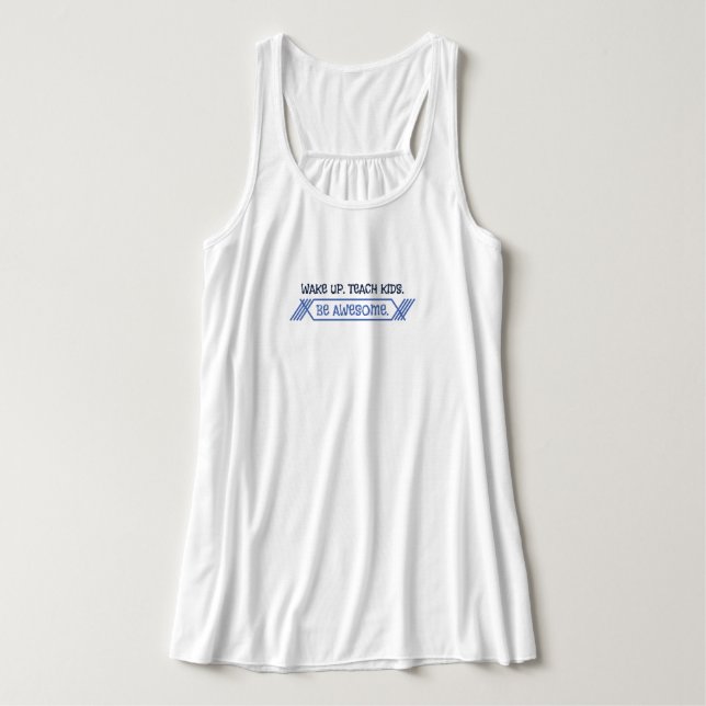 Camiseta Regata Teac Kids-Be Awesome Flowy (Frente do Design)