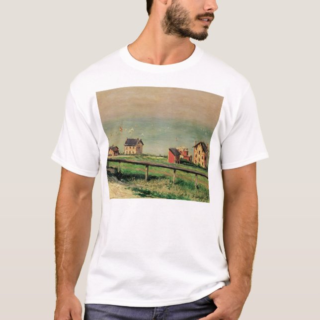 Camiseta Regatta em Villerville por Gustave Caillebotte (Frente)