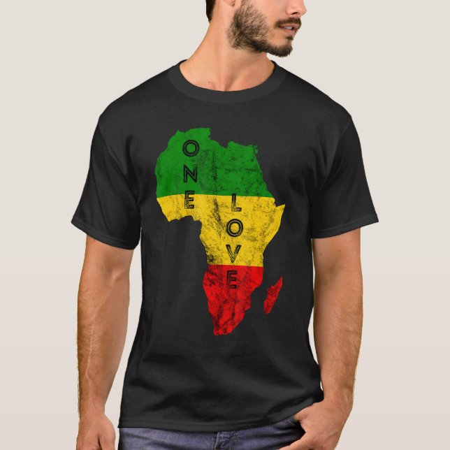 Camiseta Reggae Africa Map Rasta Regae Music Rastafari Afri (Frente)