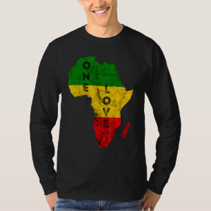 Camiseta Reggae Africa Map Rasta Regae Music Rastafari Afri