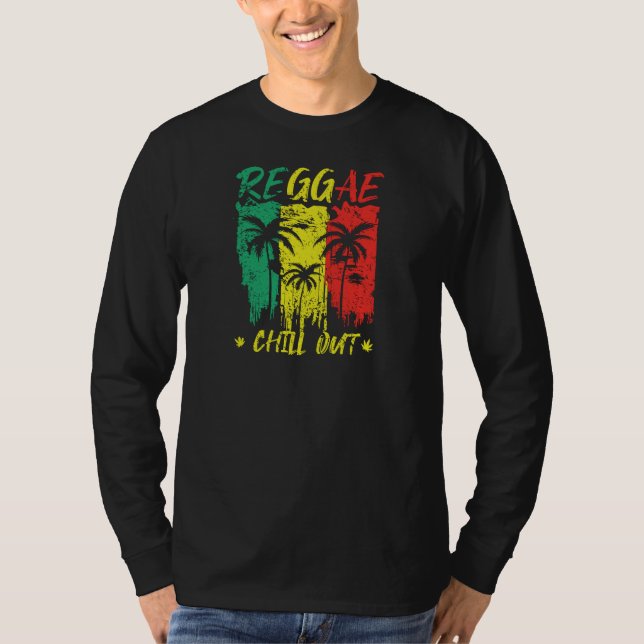 Camiseta Reggae Chill Out Design for Jamaica Music Fans (Frente)
