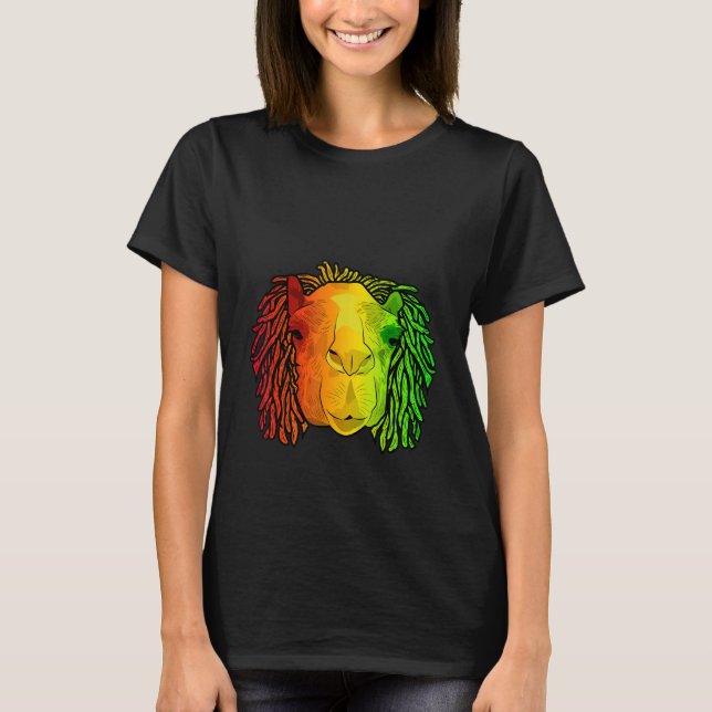 Camiseta Reggae Cool Camel Dreadlocks Rasta Dreads Rastafar (Frente)