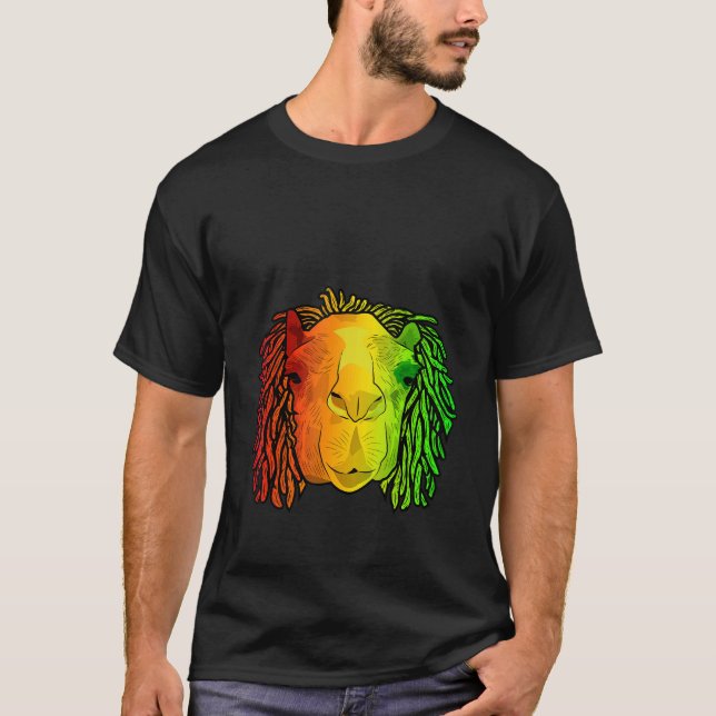 Camiseta Reggae Cool Camel Dreadlocks Rasta Dreads Rastafar (Frente)