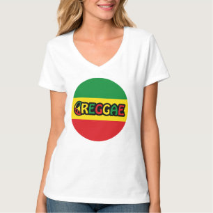 Camiseta Reggae design com cores de sinalizador reggae