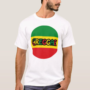 Camiseta Reggae design com cores de sinalizador reggae