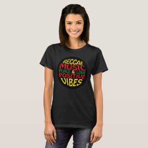 Camiseta Reggae design com declarações e citações positivas