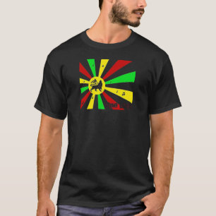 Camiseta reggae estilo bandeira