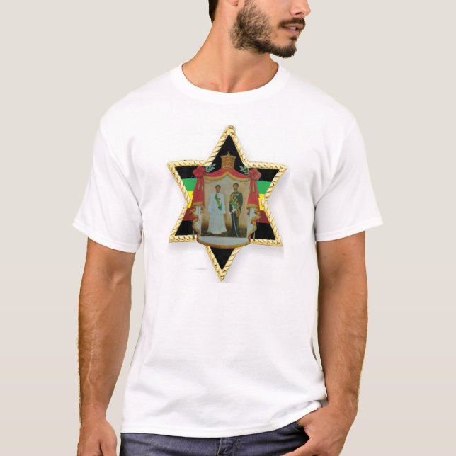 Camiseta Reggae Etiópia Jamaica de Haile Selassie Rasta (Frente)