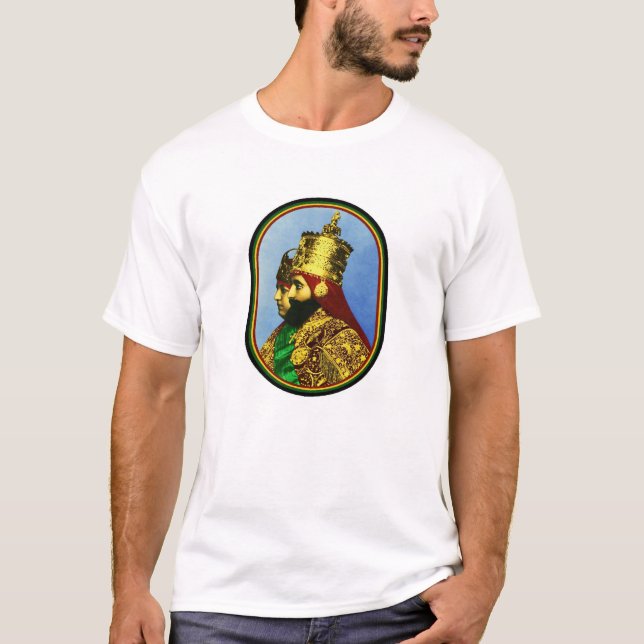Camiseta Reggae Etiópia Jamaica de Haile Selassie Rasta (Frente)