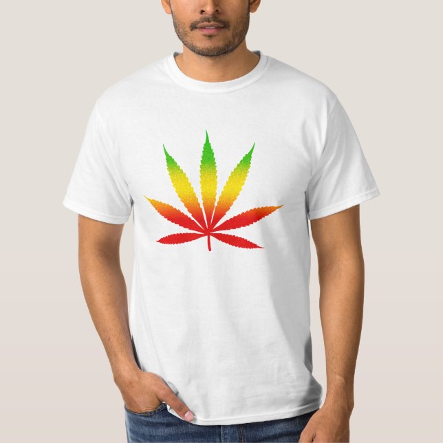 Camiseta Reggae Jamaican Jamaica Rasta Leaf Mens T-Shirts (Frente)