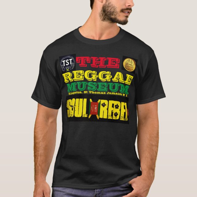 Camiseta REGGAE MUSEUM MERCH T-Shirt Básico Escuro (Frente)