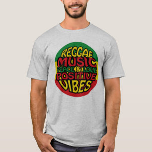 Camiseta Reggae Music com afirmações positivas