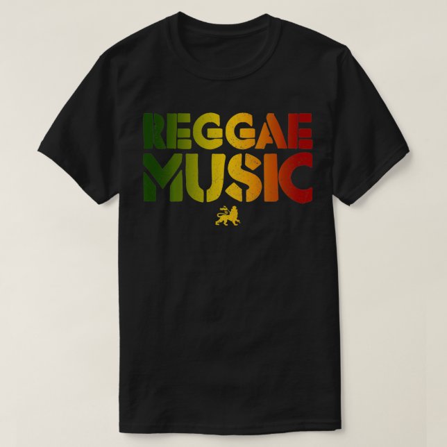 Camiseta Reggae Music Lion De Judah Rastafari Rasta Jamaica (Frente do Design)
