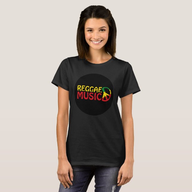 Camiseta Reggae Music - modelo2b-círculo-preto (Frente Completa)