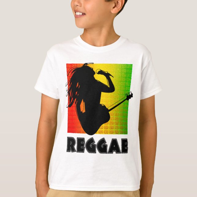 Camiseta Reggae Music Rasta e Cantando Violão (Frente)