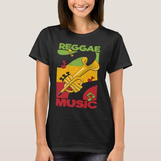 Camiseta Reggae Music Rastafari Rasta Jamaica Reggae (Frente)