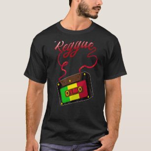 Camiseta Reggae Music Retro Cassette Tape Jamaica Rasta Reg
