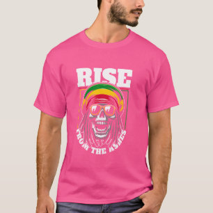 Camiseta Reggae Skull Music Rasta Rastafari - Rastafarian R
