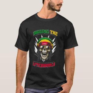 Camiseta Reggae Skull Music - Rastafari Rastafarian Rasta R