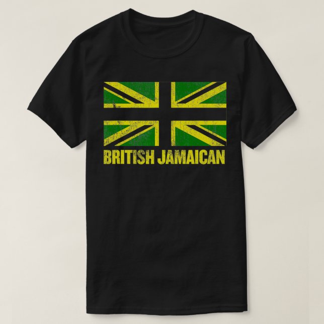 Camiseta Reggae Yardie Clothing British Jamaican Union Jack (Frente do Design)