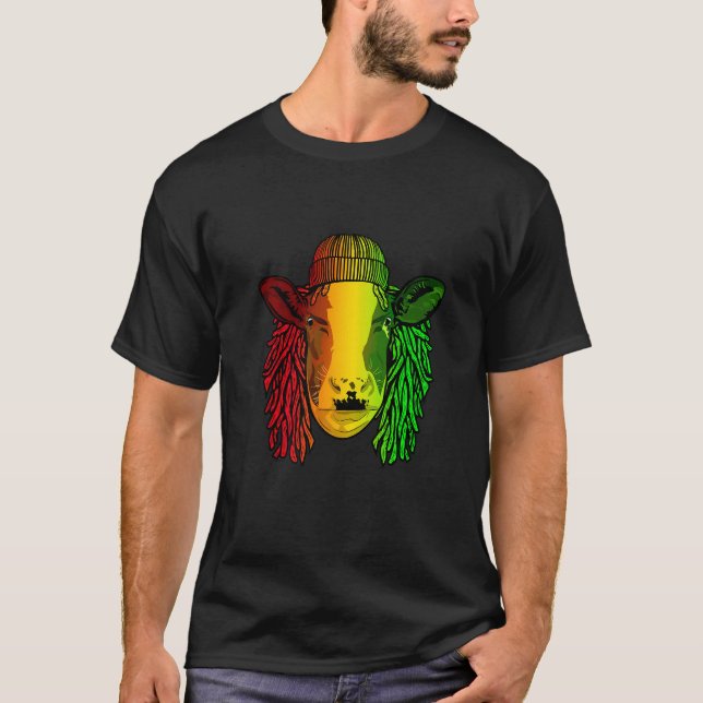 Camiseta Reggg Legal Cow Beef Dreadlocks Ox Rasta (Frente)