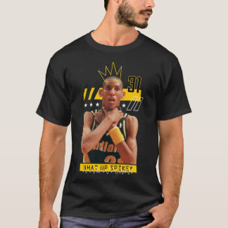 Camiseta Reggie Miller Choke Basball T-Shirt Clássico T-S