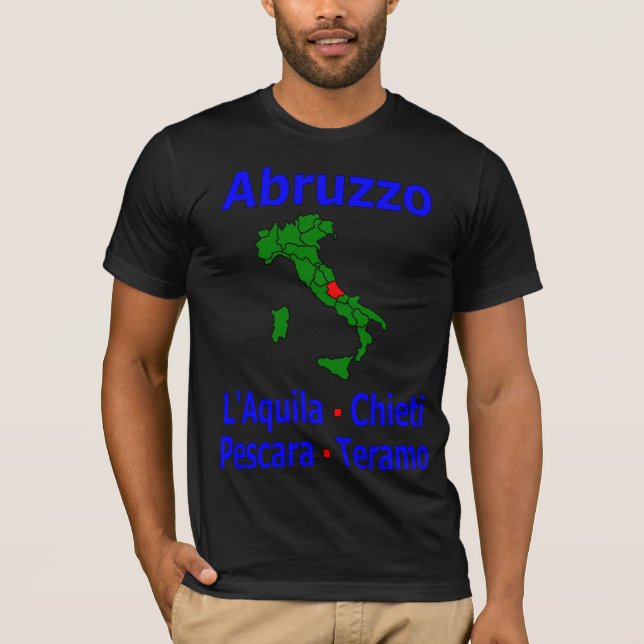 Camiseta Região Abruzzo Com Províncias (Frente)