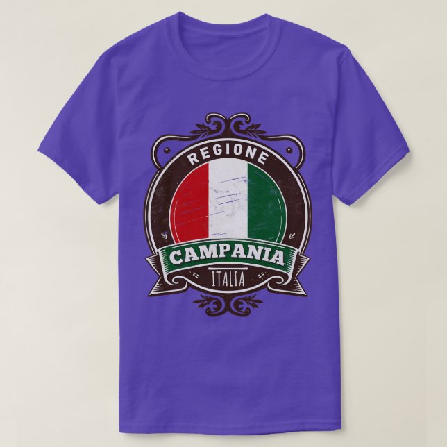 Camiseta Região Campania Italia Original Retro Design (Frente do Design)