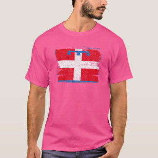 Camiseta Região Piemonte Italiana Turim Itália Bandeira Vin