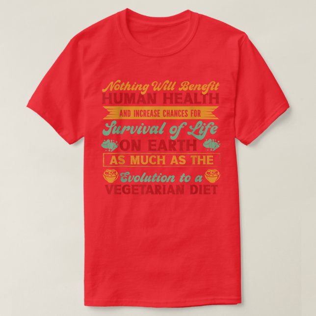 Camiseta Regime alimentar dos vegetais 1820 (Frente do Design)