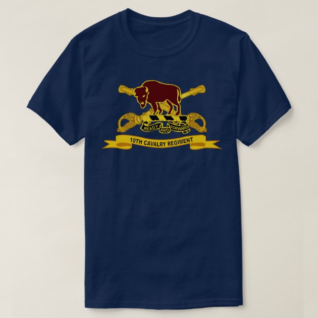 Camiseta Regimento de Cavalaria 10 com Br Ribbon (Frente do Design)