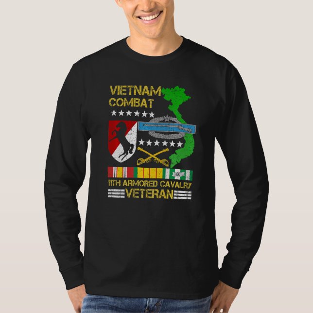 Camiseta Regimento de Cavalaria 11 blindada Vietnã Combate  (Frente)